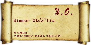 Wimmer Otília névjegykártya